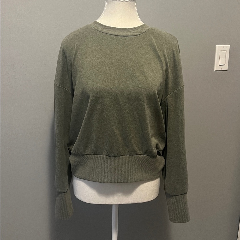 *winter sale* Olive Green Crewneck Sweater